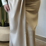 Jupe satinée Loujayn champagne