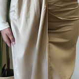 Jupe satinée Loujayn champagne