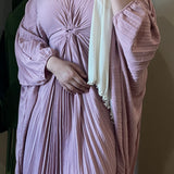 Robe plissée rose